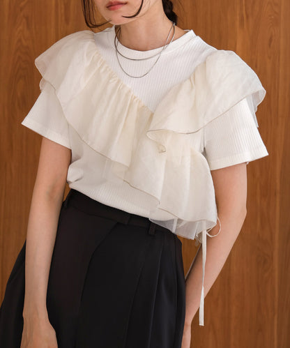 asymmetric frill docking tops