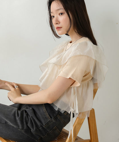 asymmetric frill docking tops