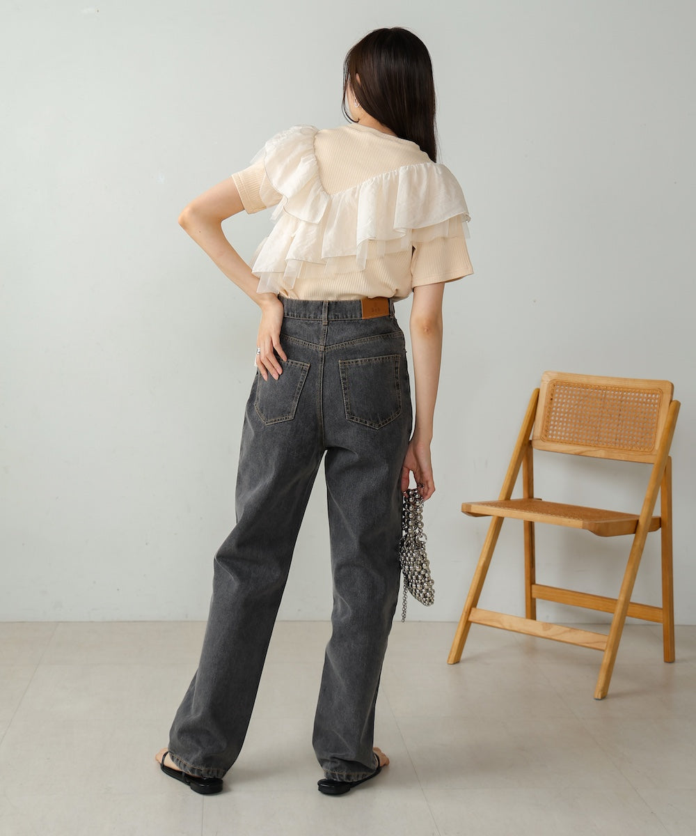 asymmetric frill docking tops