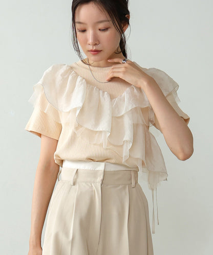 asymmetric frill docking tops