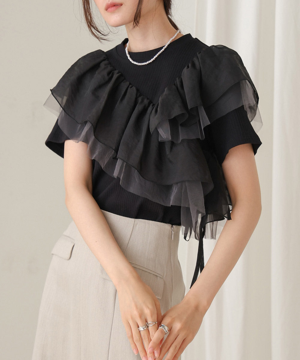 asymmetric frill docking tops