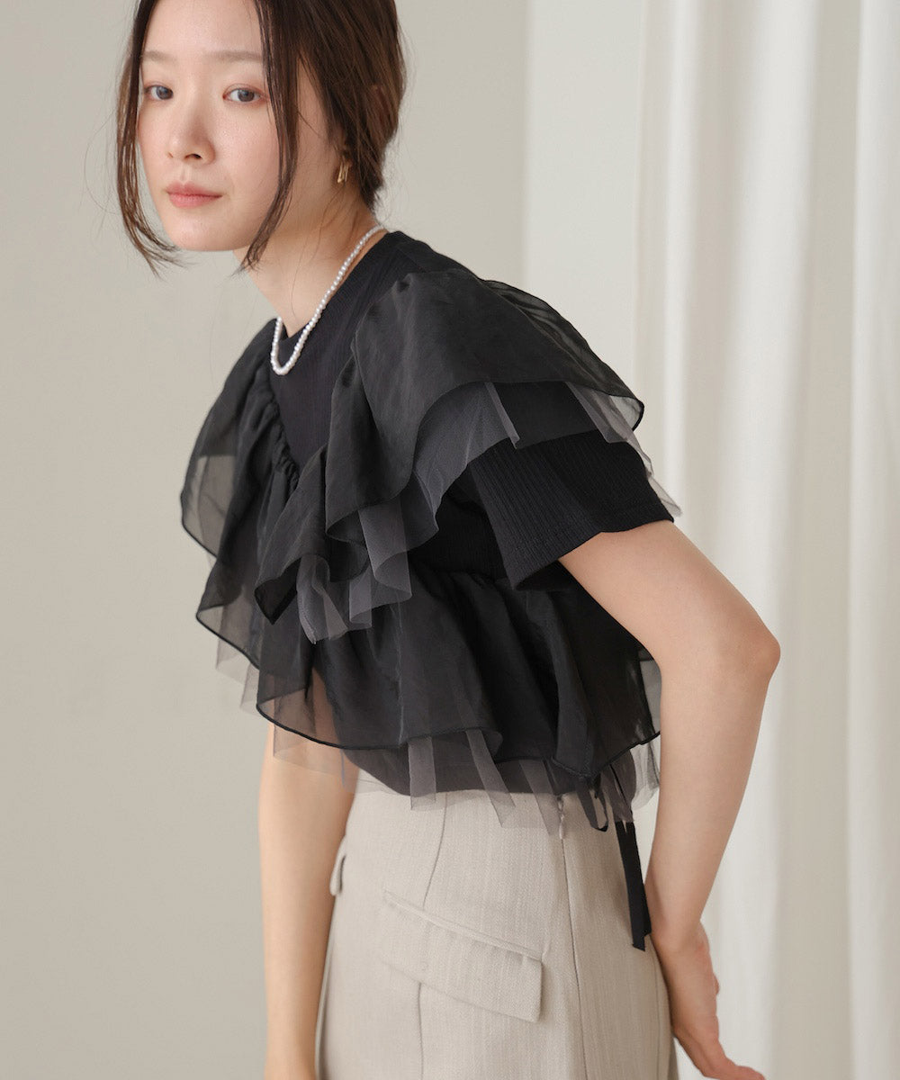 asymmetric frill docking tops