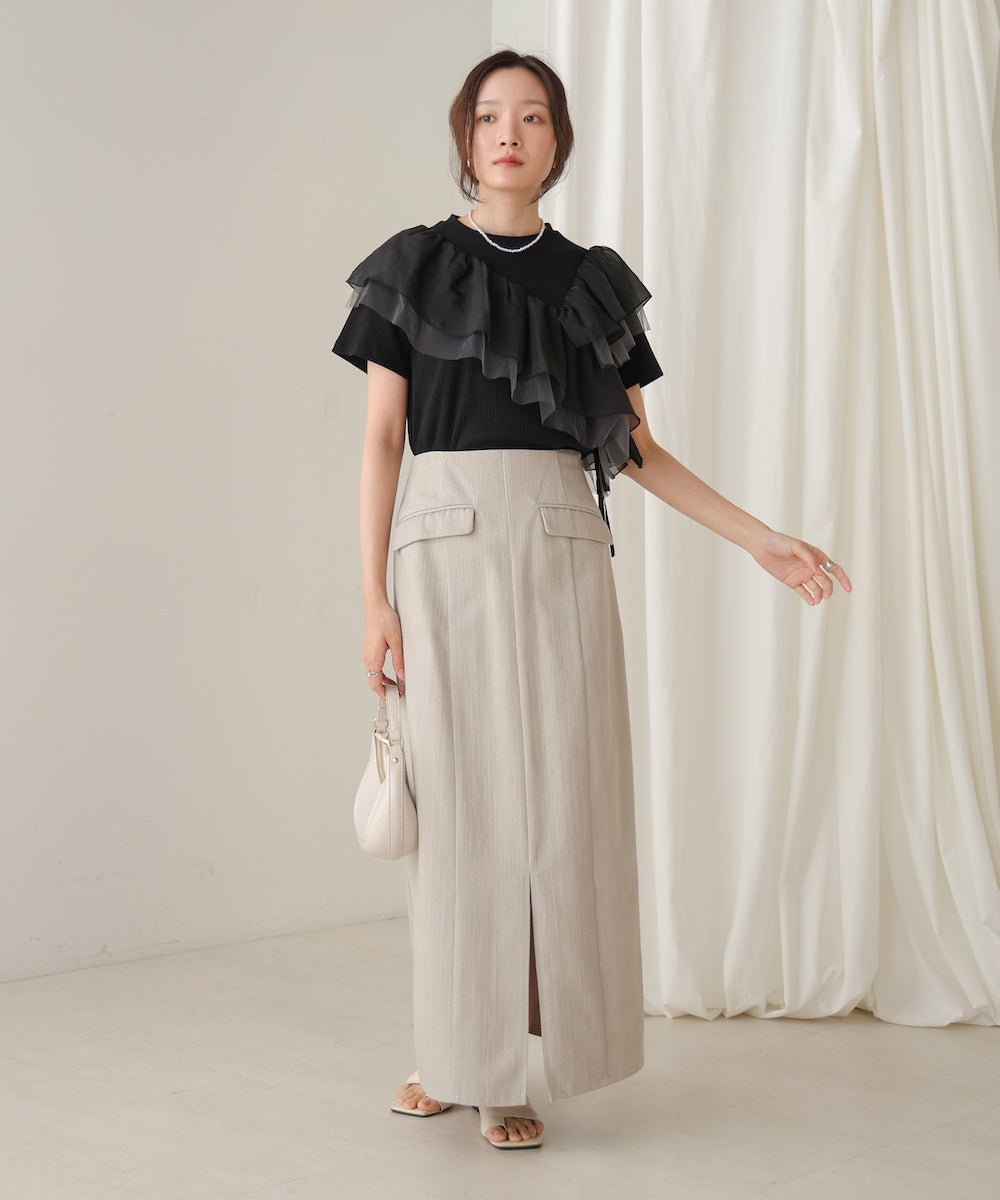 asymmetric frill docking tops