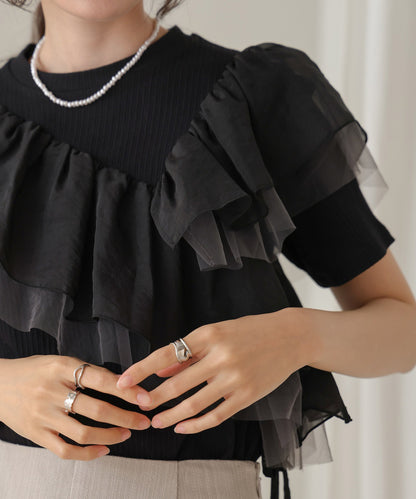 asymmetric frill docking tops