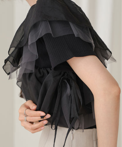 asymmetric frill docking tops