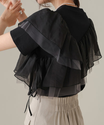 asymmetric frill docking tops