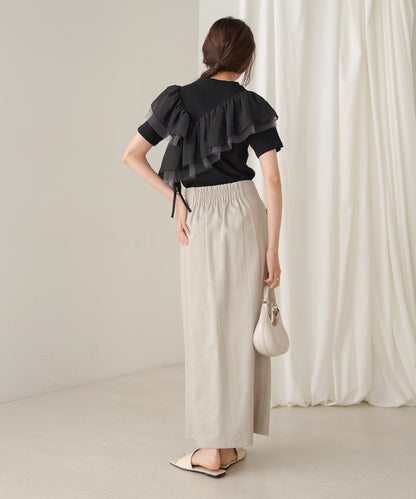 asymmetric frill docking tops