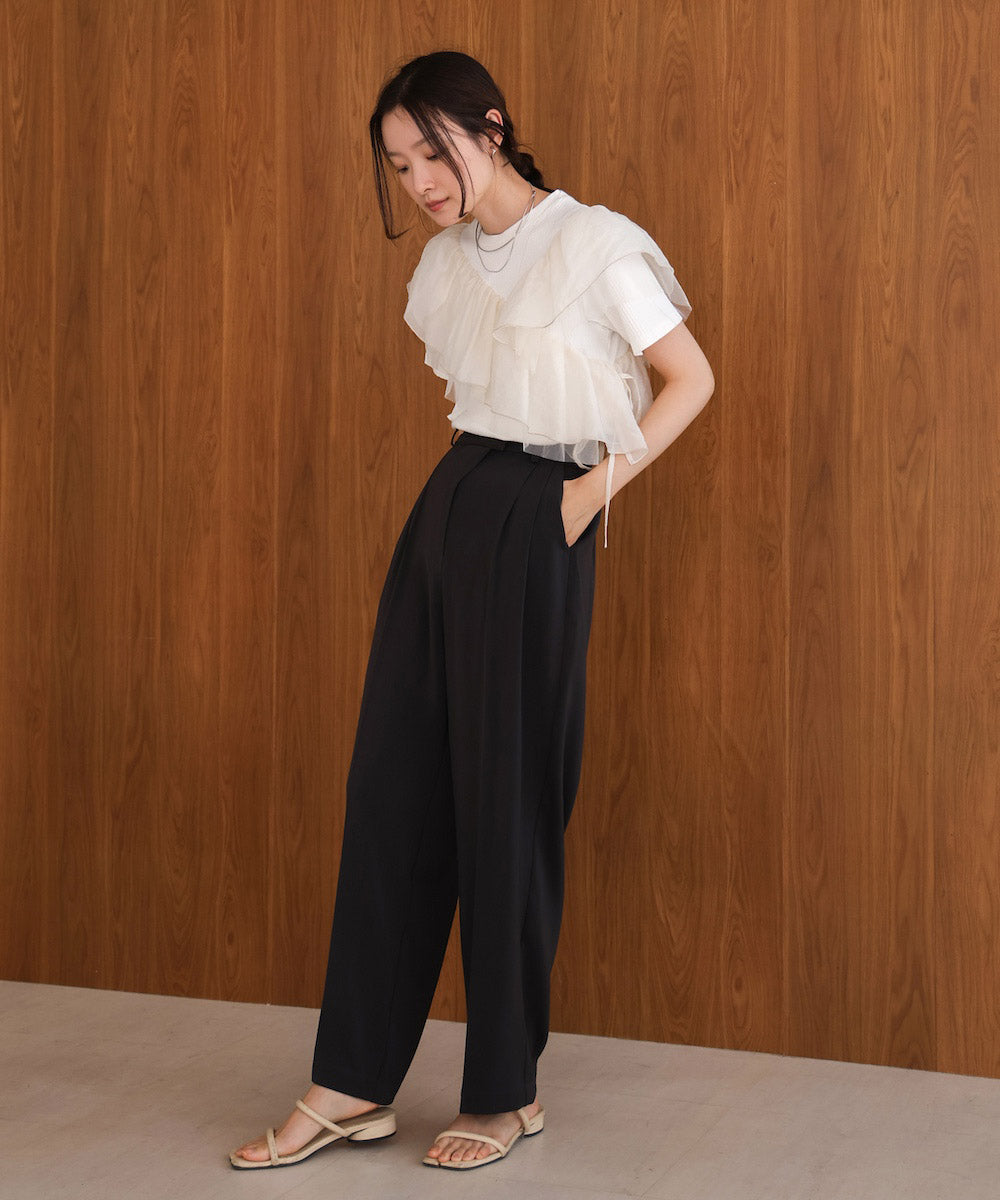 asymmetric frill docking tops