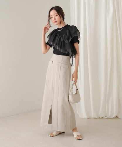 asymmetric frill docking tops