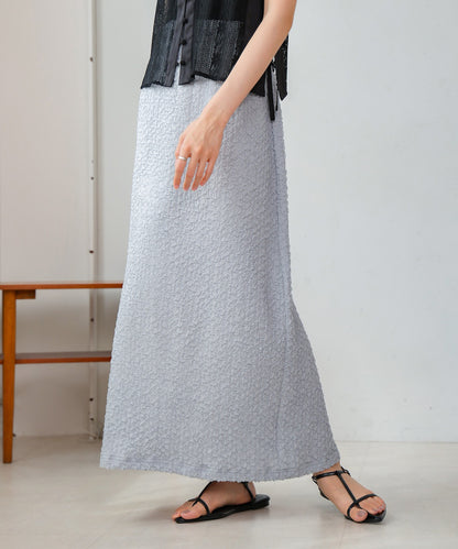 ruched cut I-line skirt