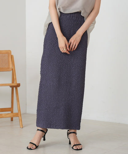 ruched cut I-line skirt