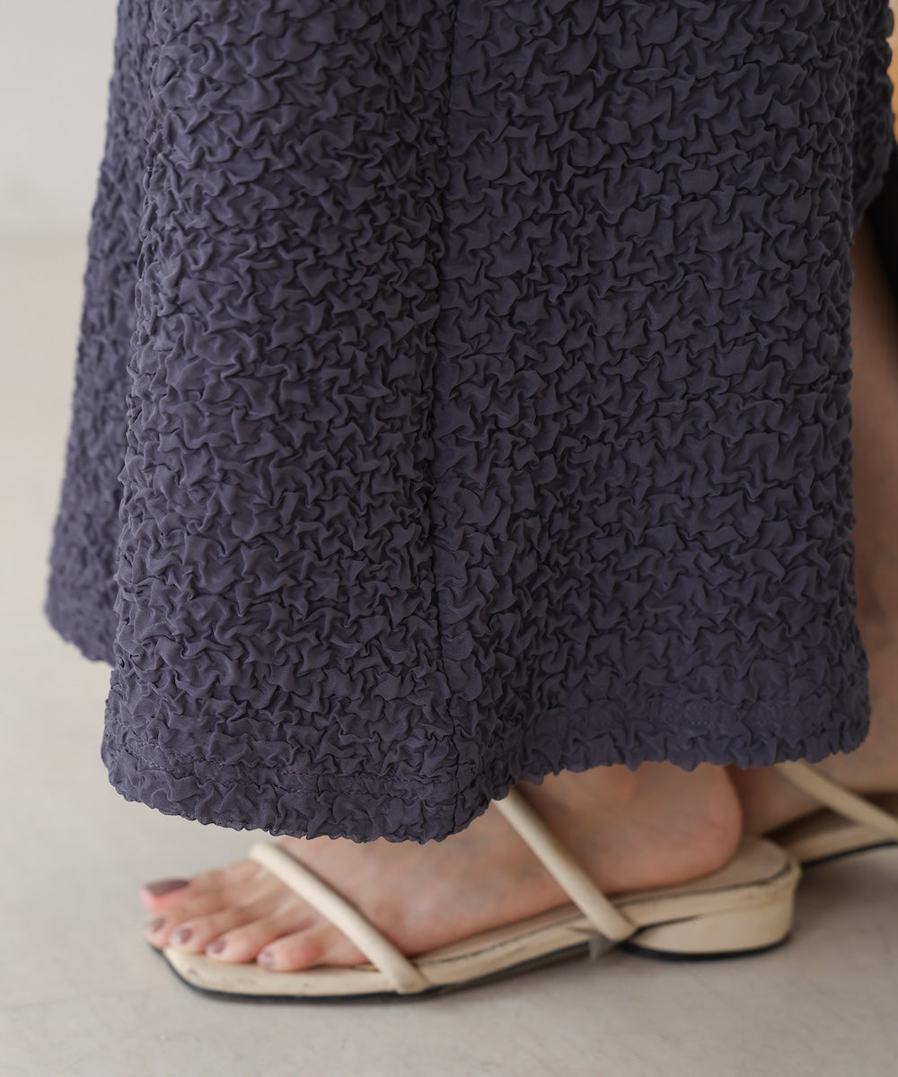 ruched cut I-line skirt