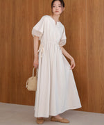 2way sleeve organdy flare onepiece