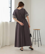 2way sleeve organdy flare onepiece
