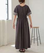 2way sleeve organdy flare onepiece