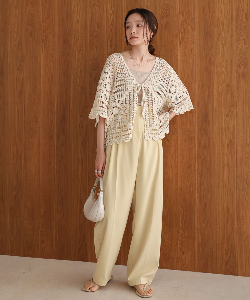 【2024SS】クロシェ半袖カーディガン