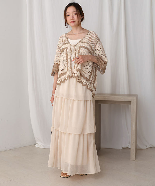 【2024SS】クロシェ半袖カーディガン