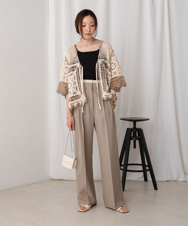 【2024SS】クロシェ半袖カーディガン