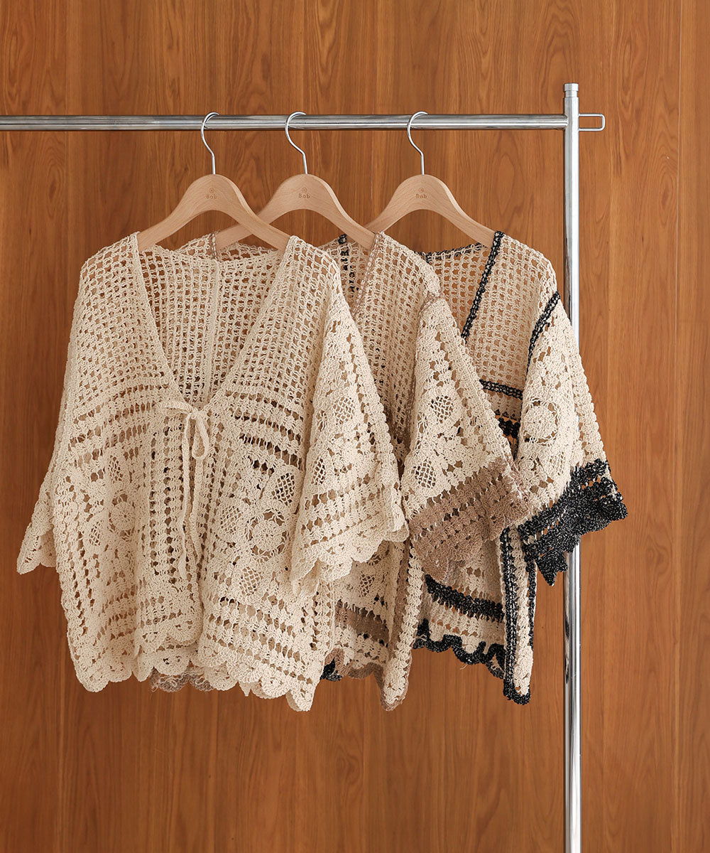 【2024SS】クロシェ半袖カーディガン