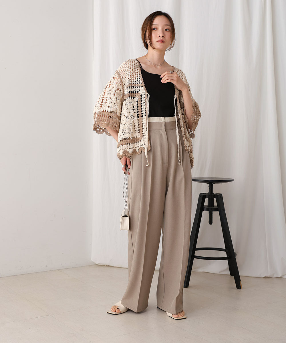 【2024SS】クロシェ半袖カーディガン