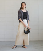 sheer rib knit cardigan
