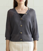 sheer rib knit cardigan