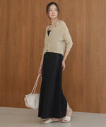 sheer rib knit cardigan