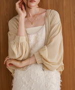 zip sheer blouson with hood