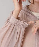 zip sheer blouson with hood