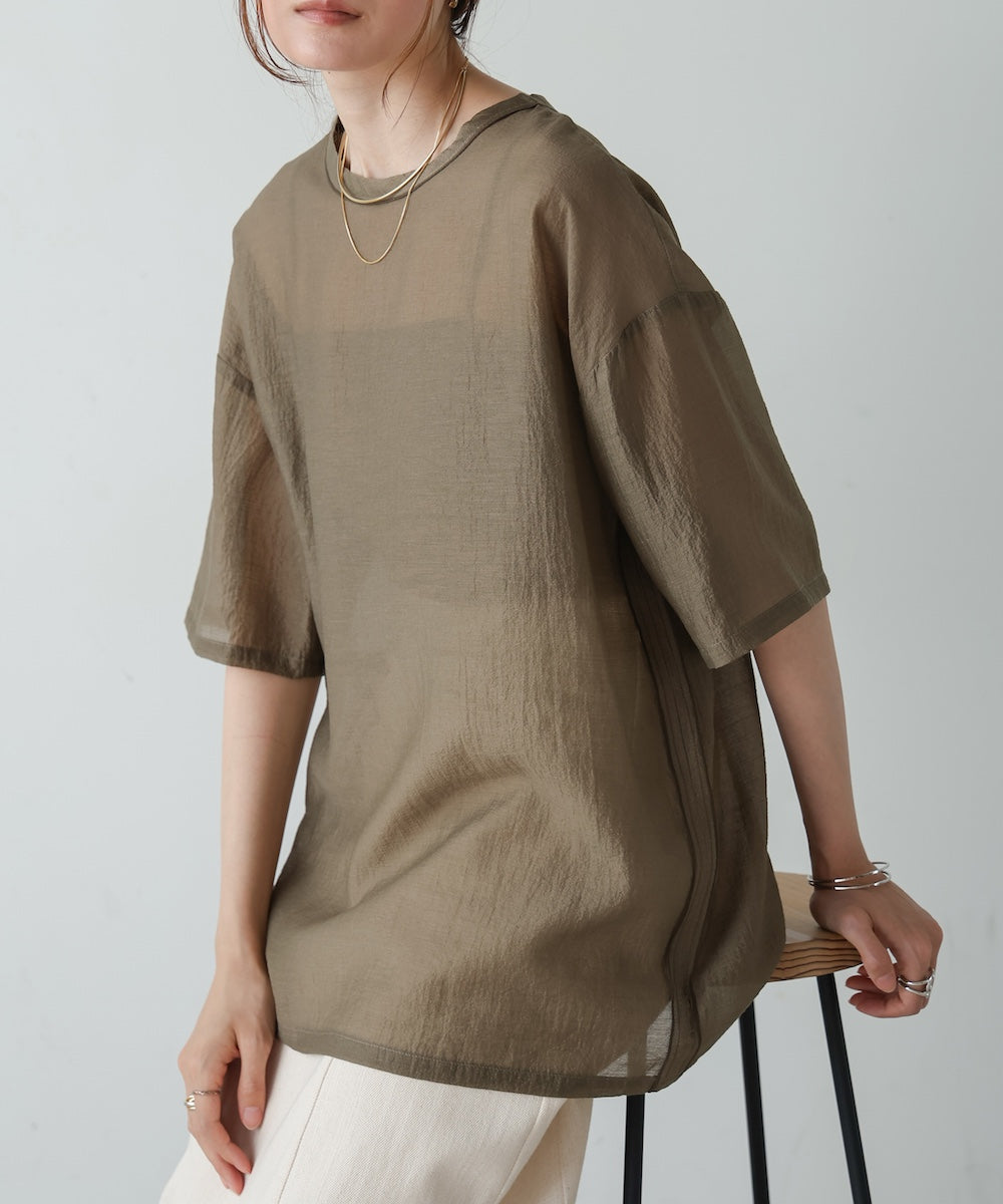 sheer blouse t-shirt