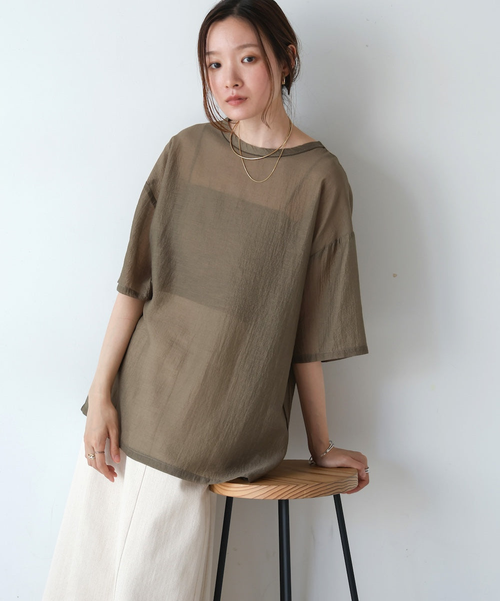 sheer blouse t-shirt