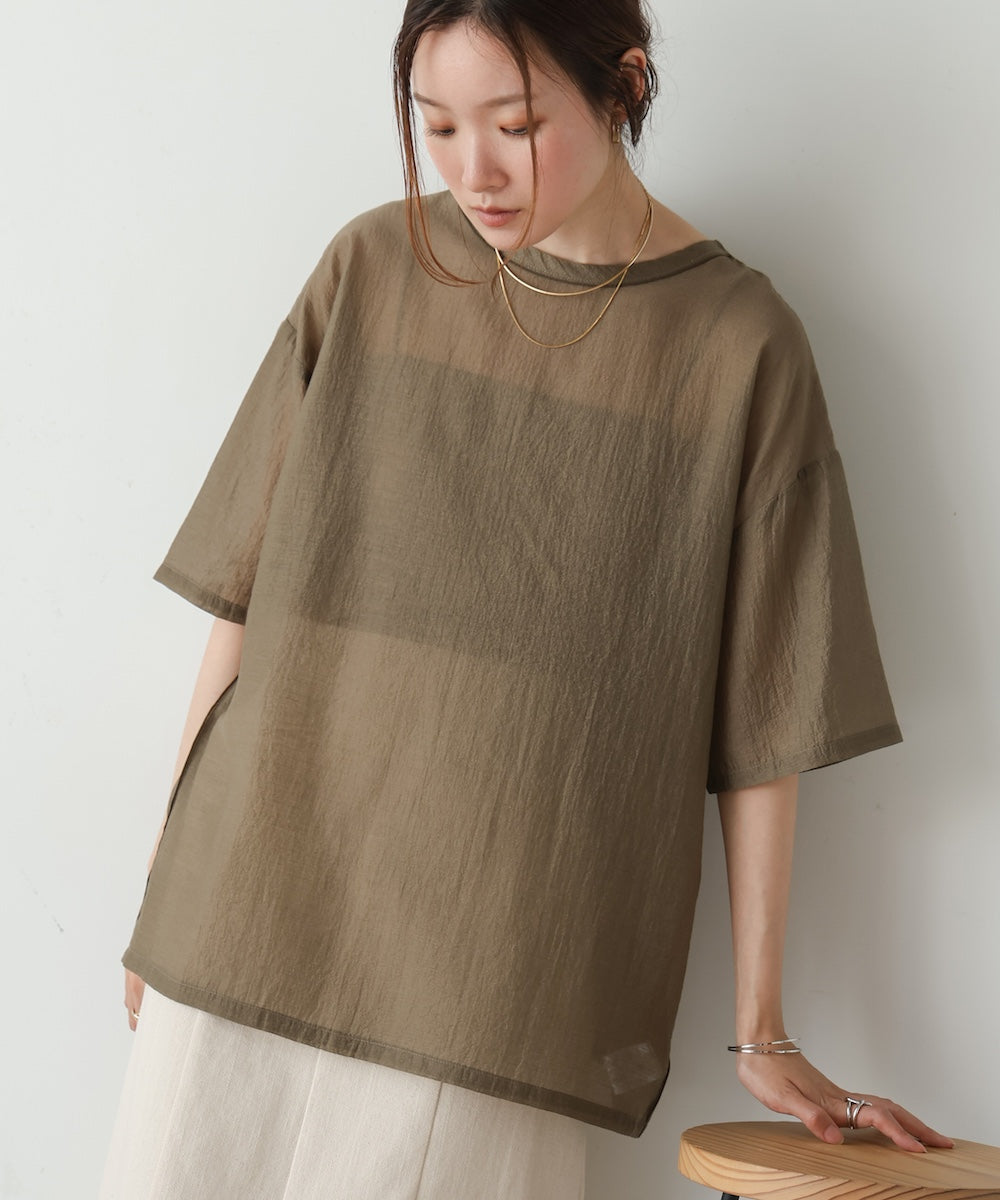 sheer blouse t-shirt