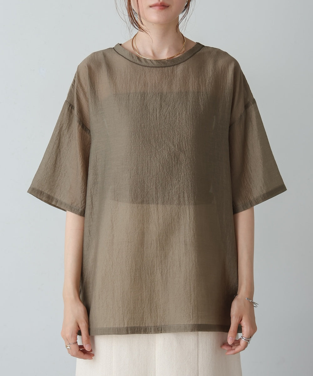 sheer blouse t-shirt