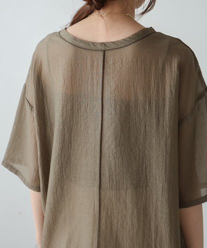 sheer blouse t-shirt