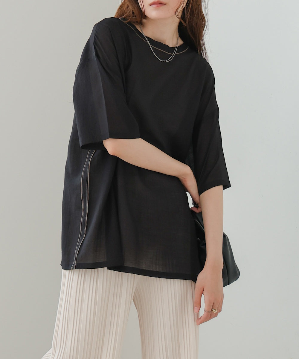 sheer blouse t-shirt