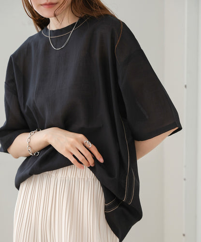 sheer blouse t-shirt