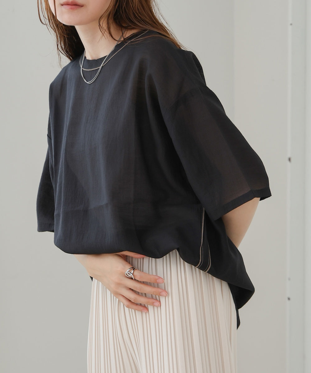 sheer blouse t-shirt