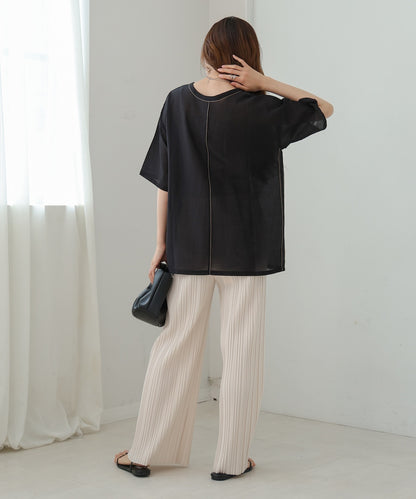 sheer blouse t-shirt