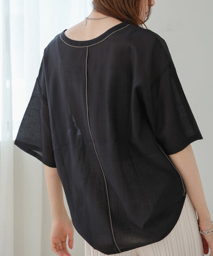 sheer blouse t-shirt