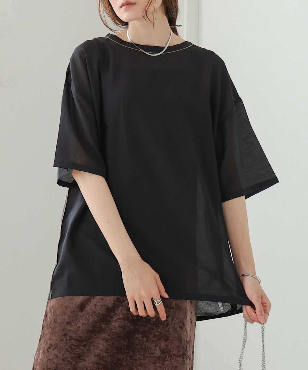 sheer blouse t-shirt