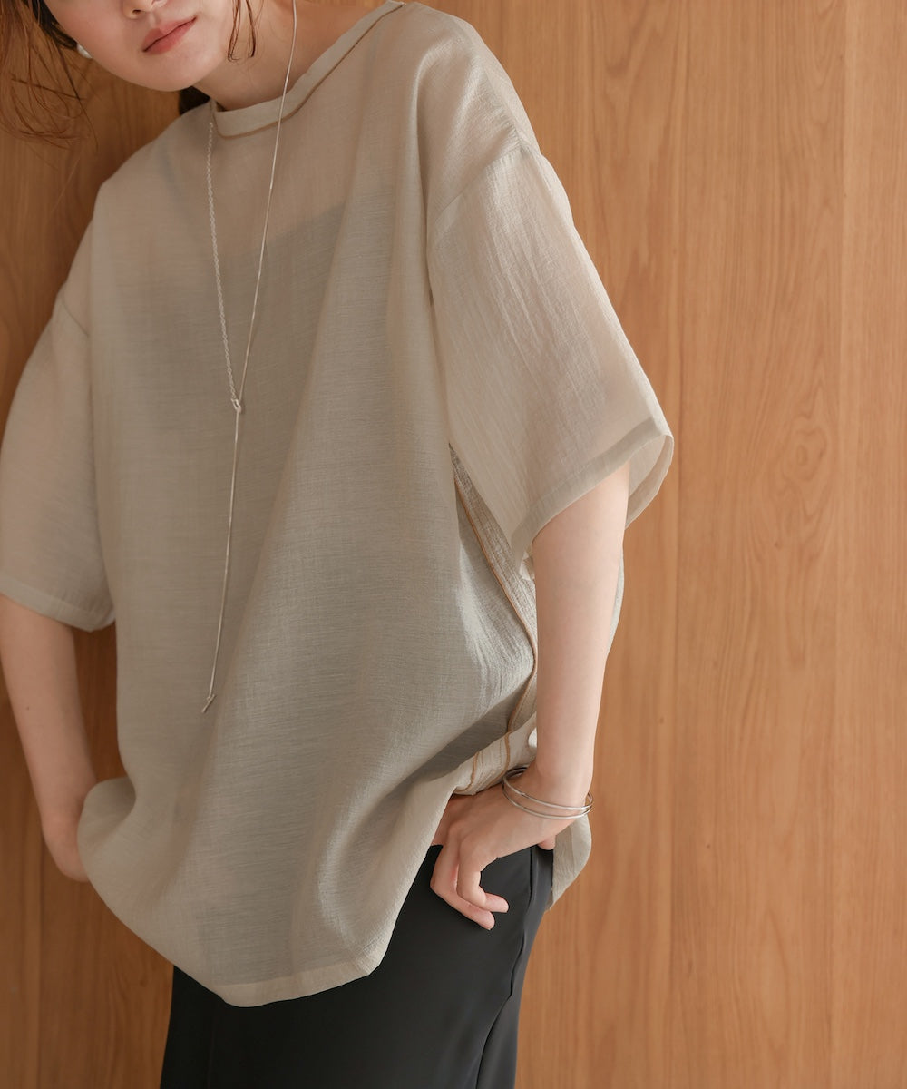 sheer blouse t-shirt