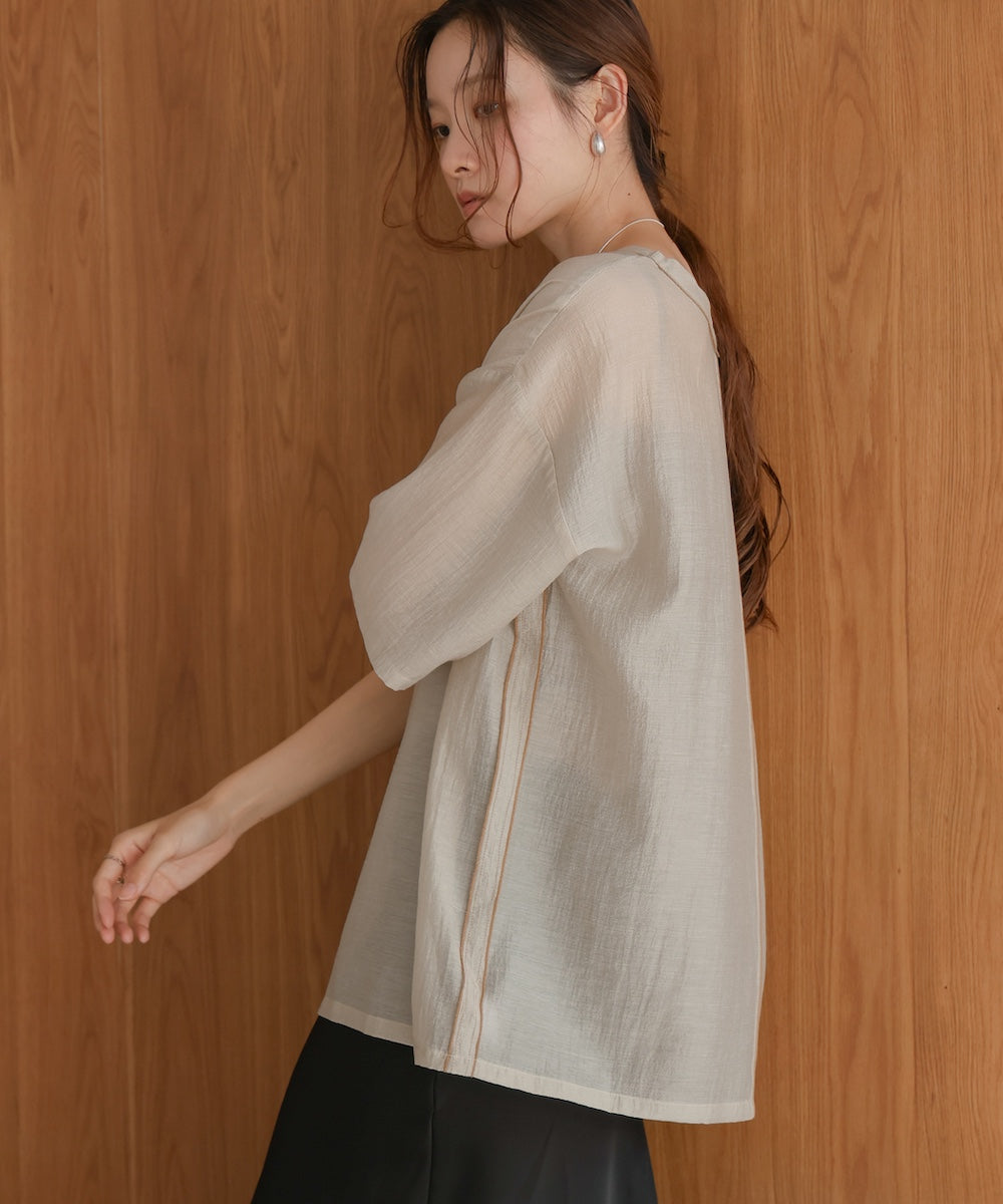 sheer blouse t-shirt