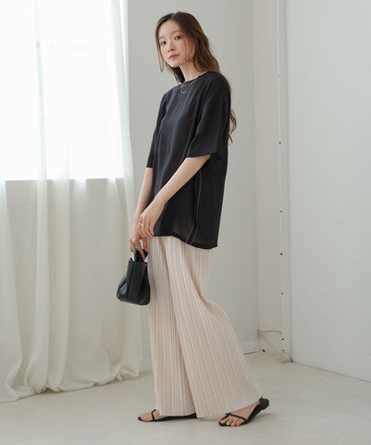 sheer blouse t-shirt