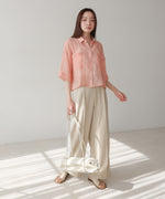 シアーショートシャツブラウス