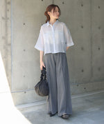 シアーショートシャツブラウス