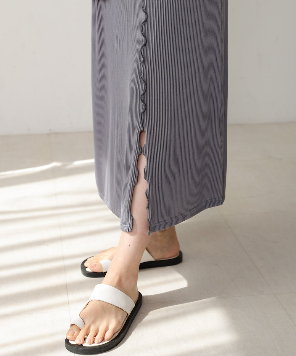 mellow switching striped pleated onepiece