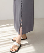 mellow switching striped pleated onepiece