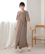 mellow switching striped pleated onepiece