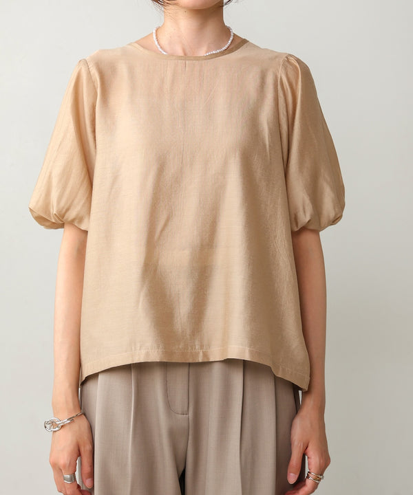 【2点セット】チュールビスチェ＋ボリュームスリーブブラウスセット