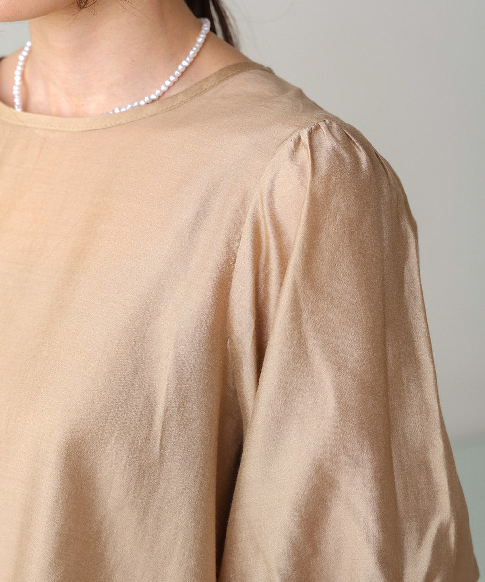 【2点セット】チュールビスチェ＋ボリュームスリーブブラウスセット